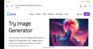 best for AI image generation canva dasboard 