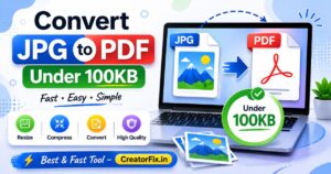 Convert JPG to PDF Under 100KB