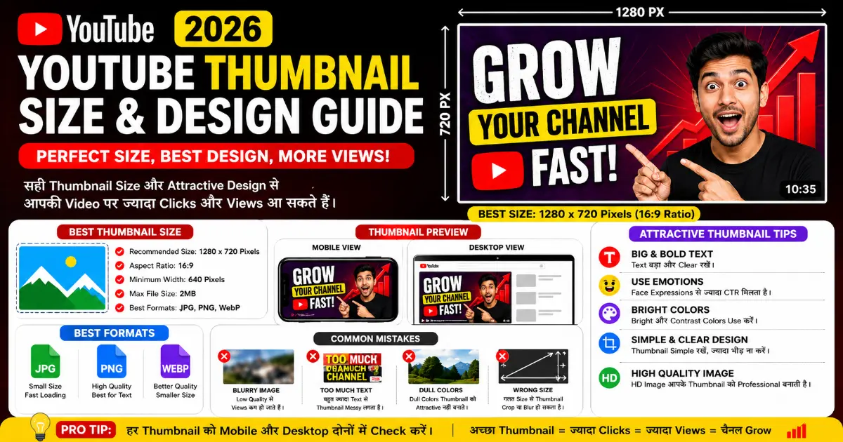 YouTube Thumbnail Size 2026